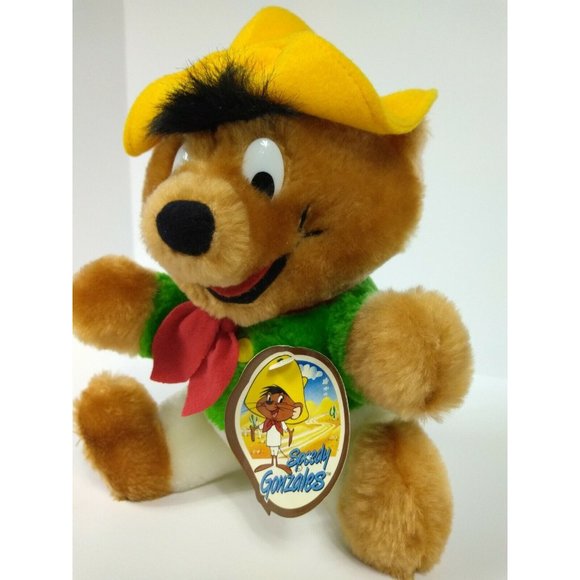 LOONEY TUNES 1993 SPEEDY GONZALES PLUSH + Taz Devil 2001 Teachers Pet Book 2-SET - Picture 2 of 12